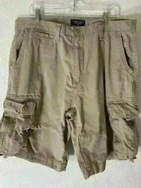 Polo Cargo Shorts Mens 38 Beige 11" Inseam Utility Hunting Vintaged
